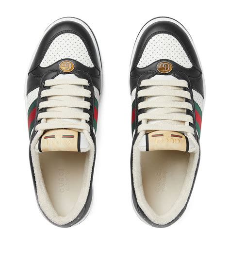 gucci black screener sneakers|Gucci screener sneakers women's.